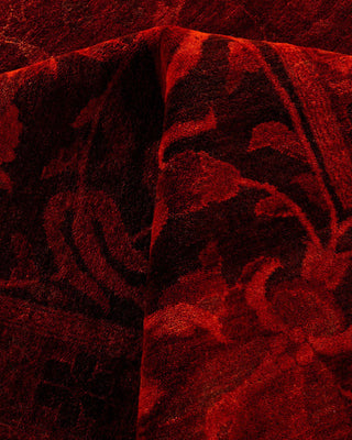 Overdyed, One-of-a-Kind Hand-Knotted Area Rug Red, 11'10"x17'10"