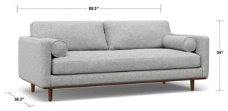 Morrison 89 inch Sofa, Mist Gray