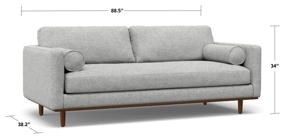 Morrison 89 inch Sofa, Mist Gray