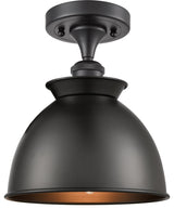 INNOVATIONS LIGHTING 516-1C-BK-M14-BK Adirondack 1 Light Semi-Flush Mount