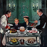 "Dessert Cart" Painting Print on Canvas by Stevan Dohanos