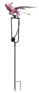 Metal Rustic Flying Pig Rocker Garden Stake Outdoor Kinetic Wind Sculpture