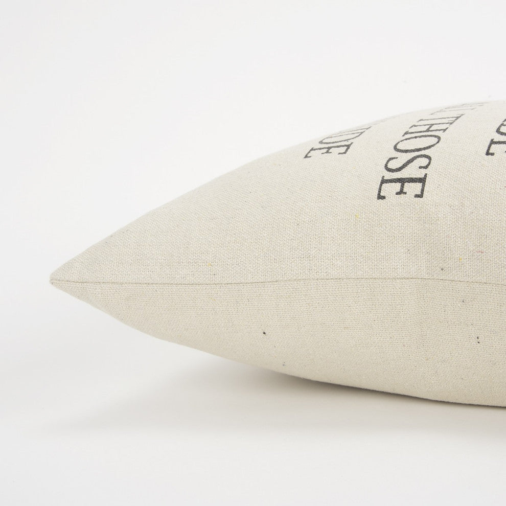Gray Taupe Canvas Let Love Abide Throw Pillow