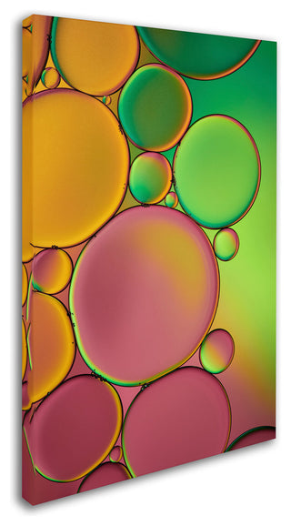 Cora Niele 'Green and Orange Drops' Canvas Art