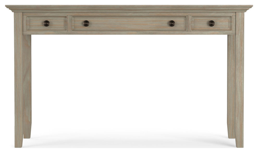 Amherst Solid Wood Desk, Distressed Gray
