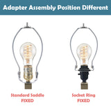 Aspen Creative 20003-1 9" Lamp Harp With Saddle, Polished Brass