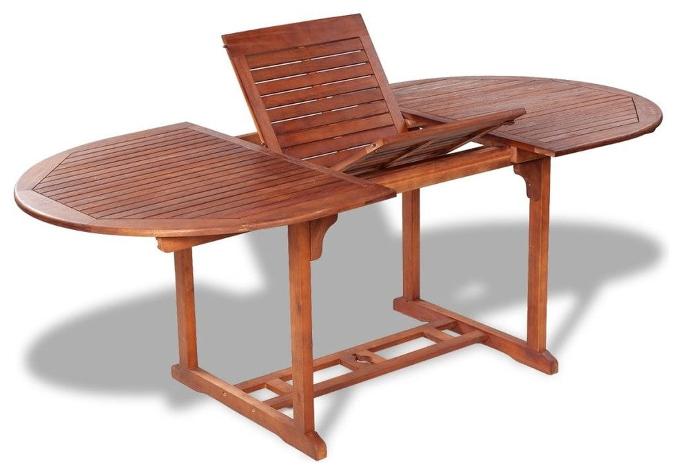 vidaXL Outdoor Dining Table Extendable Garden Patio Table Solid Acacia Wood