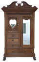 2-door 4-drawer Wood Cabinet