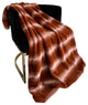 Plutus Orange Brown Furever Faux Fur Luxury Throw Blanket, Throw 60"W x 90"L
