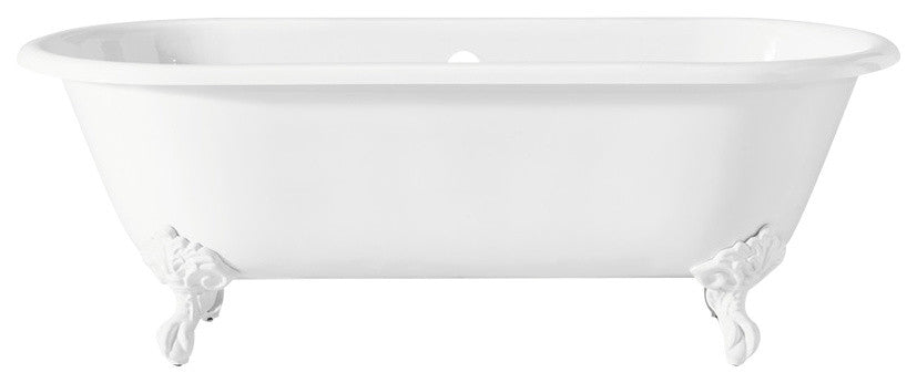 Cheviot Products Regal Cast Iron Bathtub With Continuous Rolled Rim