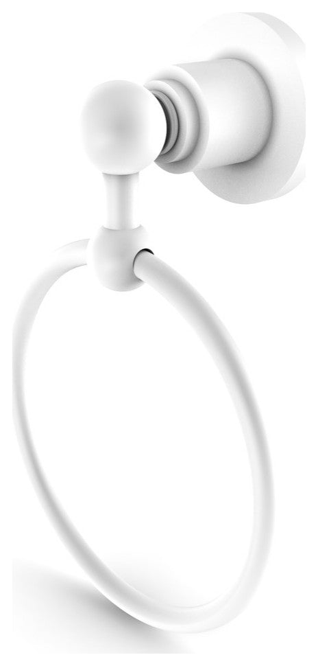 Astor Place Towel Ring, Matte White