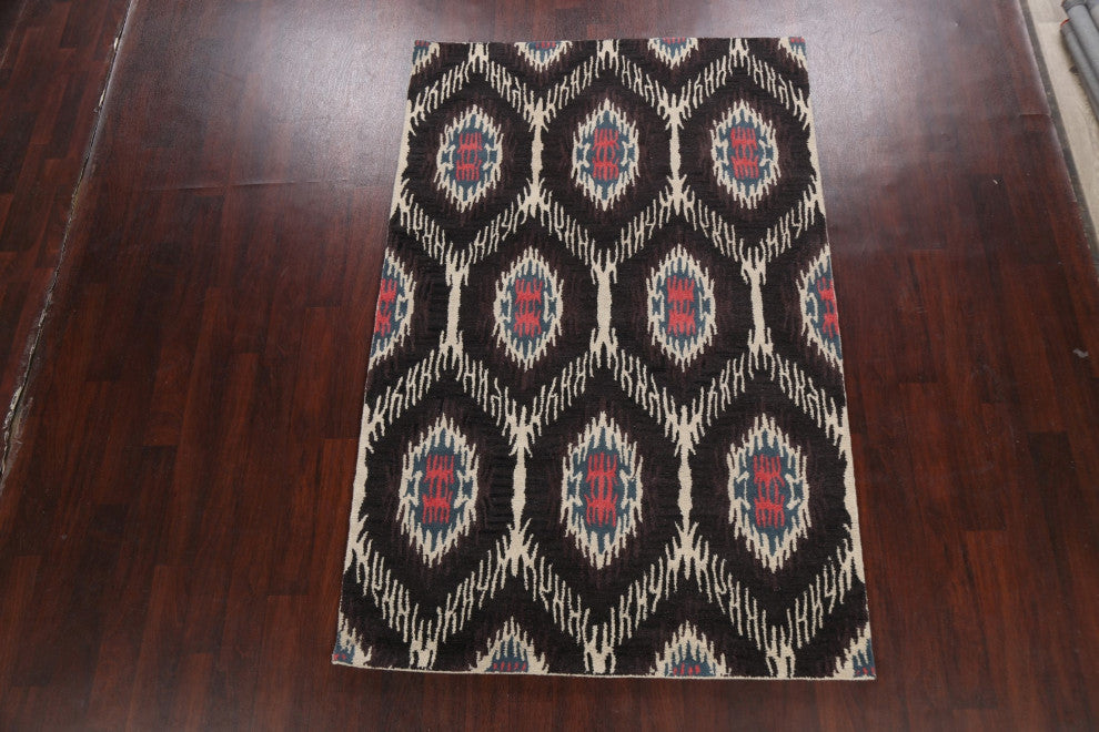 Abstract Contemporary Oriental Area Rug Hand-tufted Wool Carpet 5x8