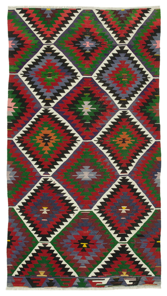 Rug N Carpet - Handwoven Oriental 4' 11'' x 9' 0'' Tribal Kilim Rug