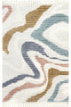 Nuloom Abstract Striped Kids Tassel Area Rug, Beige 5'x8'