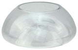 9" Transparent Glass Pillar Candle Holder With Concave Interior