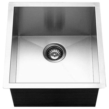 Houzer CTR-1700 Contempo 17" Undermount Single Basin Stainless - Stainless