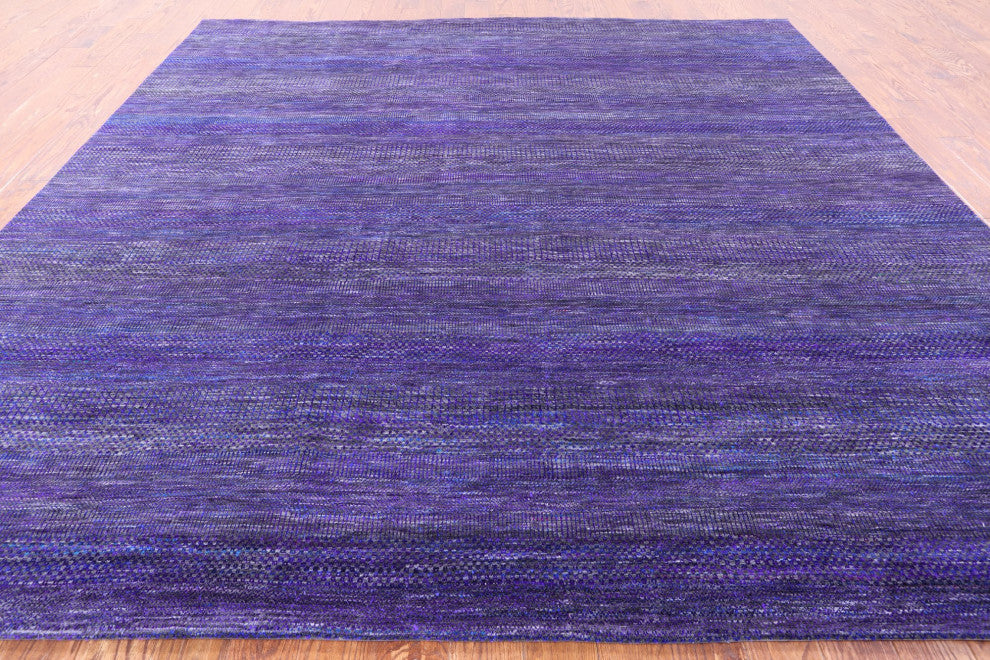 10' Square Super Savannah Gabbeh Handmade Wool and Silk Rug Q6871