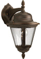 Progress Lighting 1-Light Wall Lantern With Clear Seeded Glass, Antique Bronze