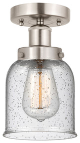 Bell 1-Light 6.5" Semi-Flush Mount Brushed Satin Nickel