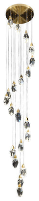 Geometric Irregular Cut Crystal Chandelier Lighting, 15 Lights
