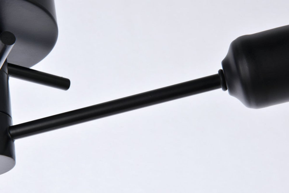 Xander 3-Light Flush Mount, Black