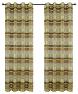 Becca Drapery Curtain Panels with Grommets, Green