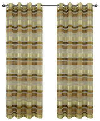Becca Drapery Curtain Panels with Grommets, Green