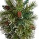 5' Holiday Lit Lamp Post W/ Faux Greenery, Container & 50 Lights Indoor/Outdoor