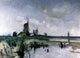 John Twachtman Windmills, 18"x27" Gallery Wrapped Canvas Print