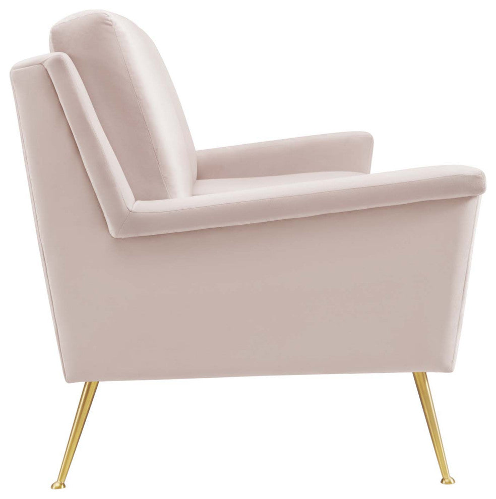 Chesapeake Performance Velvet Sofa-Gold Pink