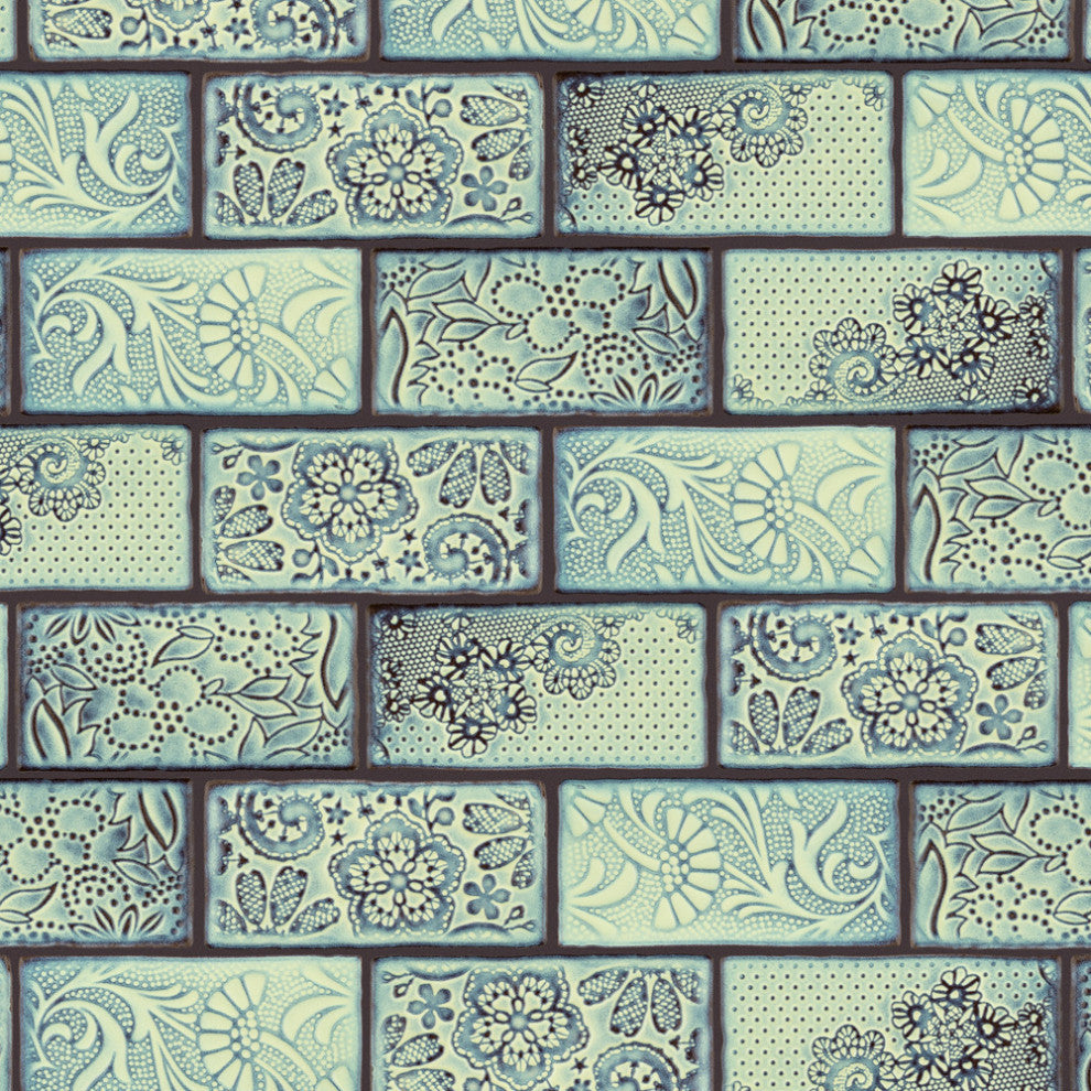 Antic Feelings Ceramic Wall Tile, Aqua Marina, Sample