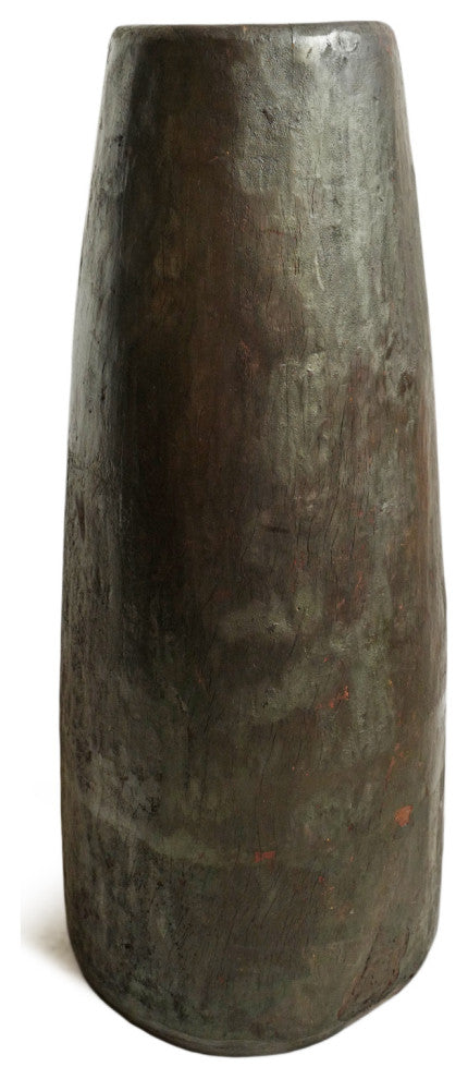 Consigned Old Naga Tall Wood Pot 3