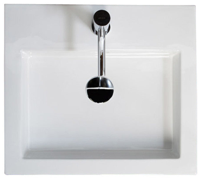 Lacava Aquaplane Collection Vessel Porcelain Lavatory, White