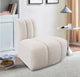 Arc Upholstered Modular Component, Cream, 1-Piece: Reverse Corner, Boucle Fabric