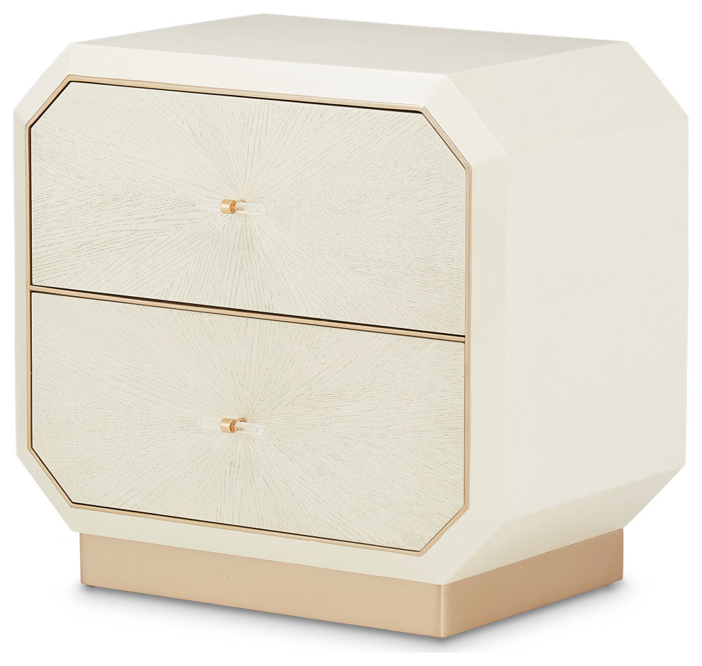 La Rachelle 2-Drawer Nightstand - Medium Champagne