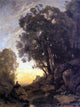 Jean-Baptiste-Camille Corot The Italian Goatherd Evening Wall Decal