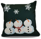Decorative Holiday Pillow Geometric Print, Dark Green, 18"x18"