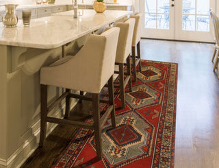 Fine Vintage Distressed Nicol Rust/Beige Runner, 3'5x10'6