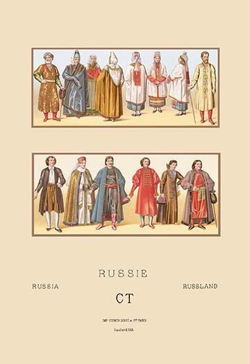 Russi Historical Figures and Popular Costumes #2 - Gallery Wrapped Canvas Art