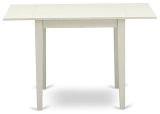 Dining Set 5 Pc- 4 Chairs, Table, Linen White Chair Seat, Linen White Frame.