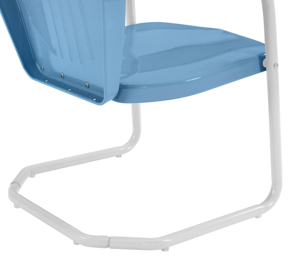 Griffith 3-Piece Outdoor Bistro Set, Sky Blue Gloss