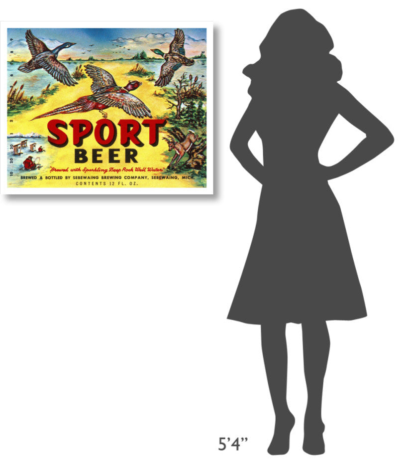"Sport Beer" Digital Paper Print by Vintage Booze Labels, 32"x26"
