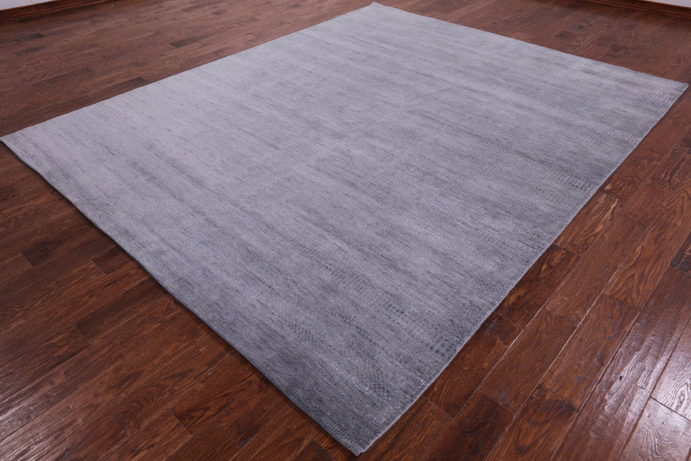 8' 3" X 10' 2" Savannah Grass Handmade Wool and Silk Rug Q11441
