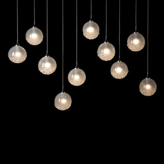 Fritz Globe 10-Light Pendant - Black - Frosted Glass - Standard