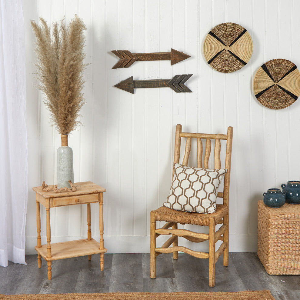 Nearly Natural 7102 2' Rustic Wood Arrows Wall Art Decor, 2-Piece Set