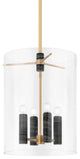 Adonis 4 Light Lantern, Brass