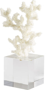 Cyan Cordelia Sculpture 09123, White and Clear