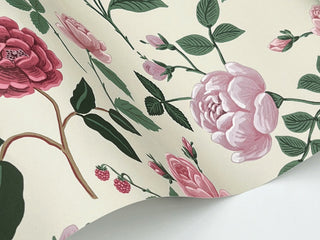 Roses Linen Wallpaper