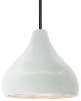 Radiance Medium Droplet Pendant, Gloss White Frame, Black, LED, Rigid Stem Kit