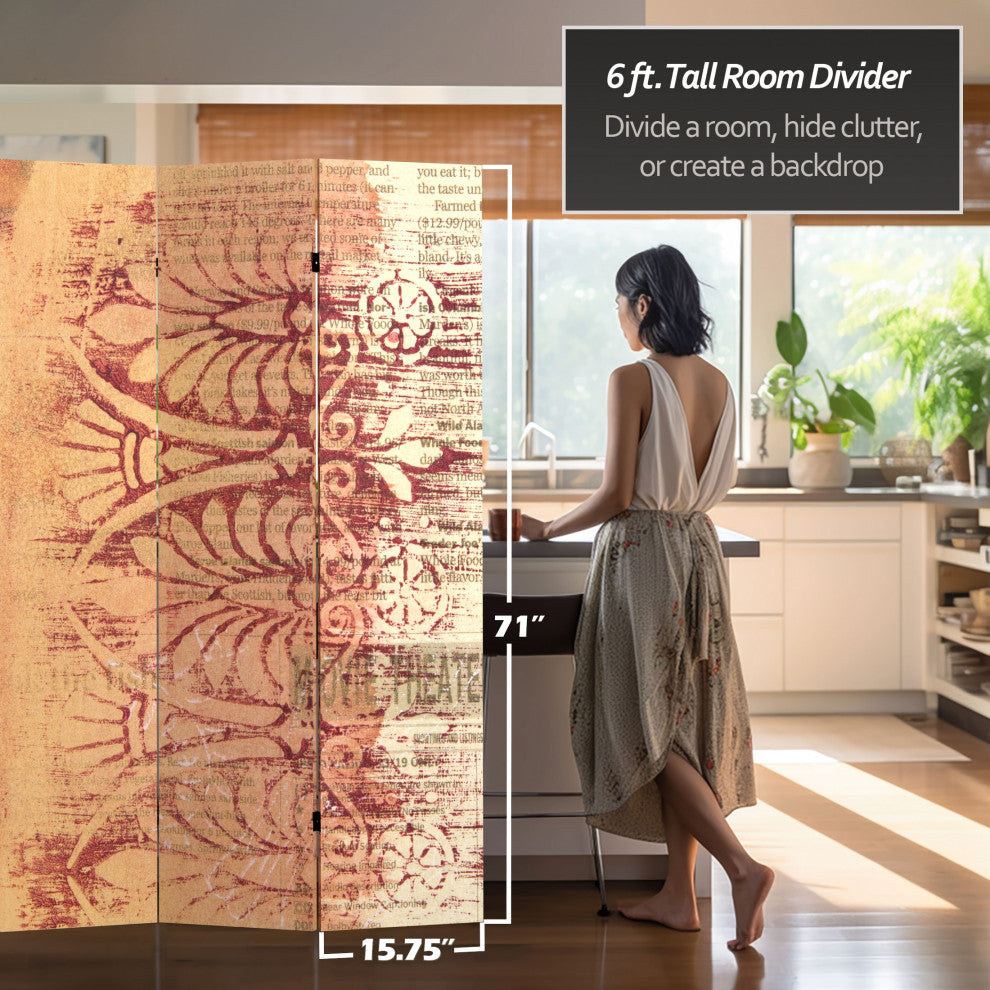 6'' Tall Yesterday Canvas Room Divider